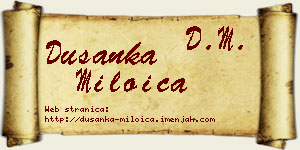 Dušanka Miloica vizit kartica